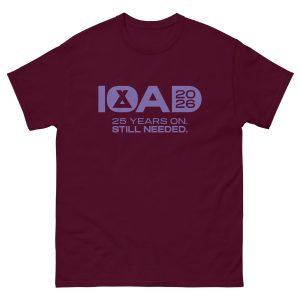 IOAD 2026 Unisex classic tee - Purple font